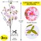 Apple Blossom Artificial Tree Branches 33” Long Stems Silk Flowers Faux Bouquet for Tall Vase Indoor Home Decor Wedding Decoration, 3pcs